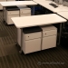 Steelcase White Height Adjustable Rolling Side Training Table